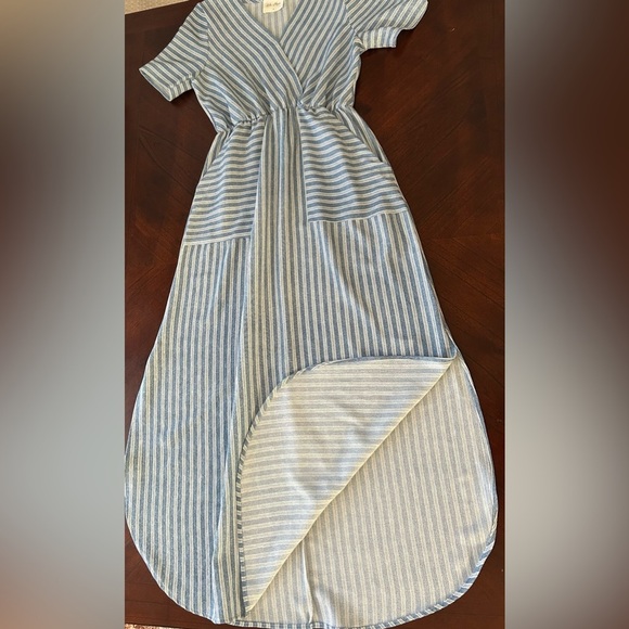 Ella Mara Chic Striped V-Neck Maxi Dress size S - Picture 10 of 12